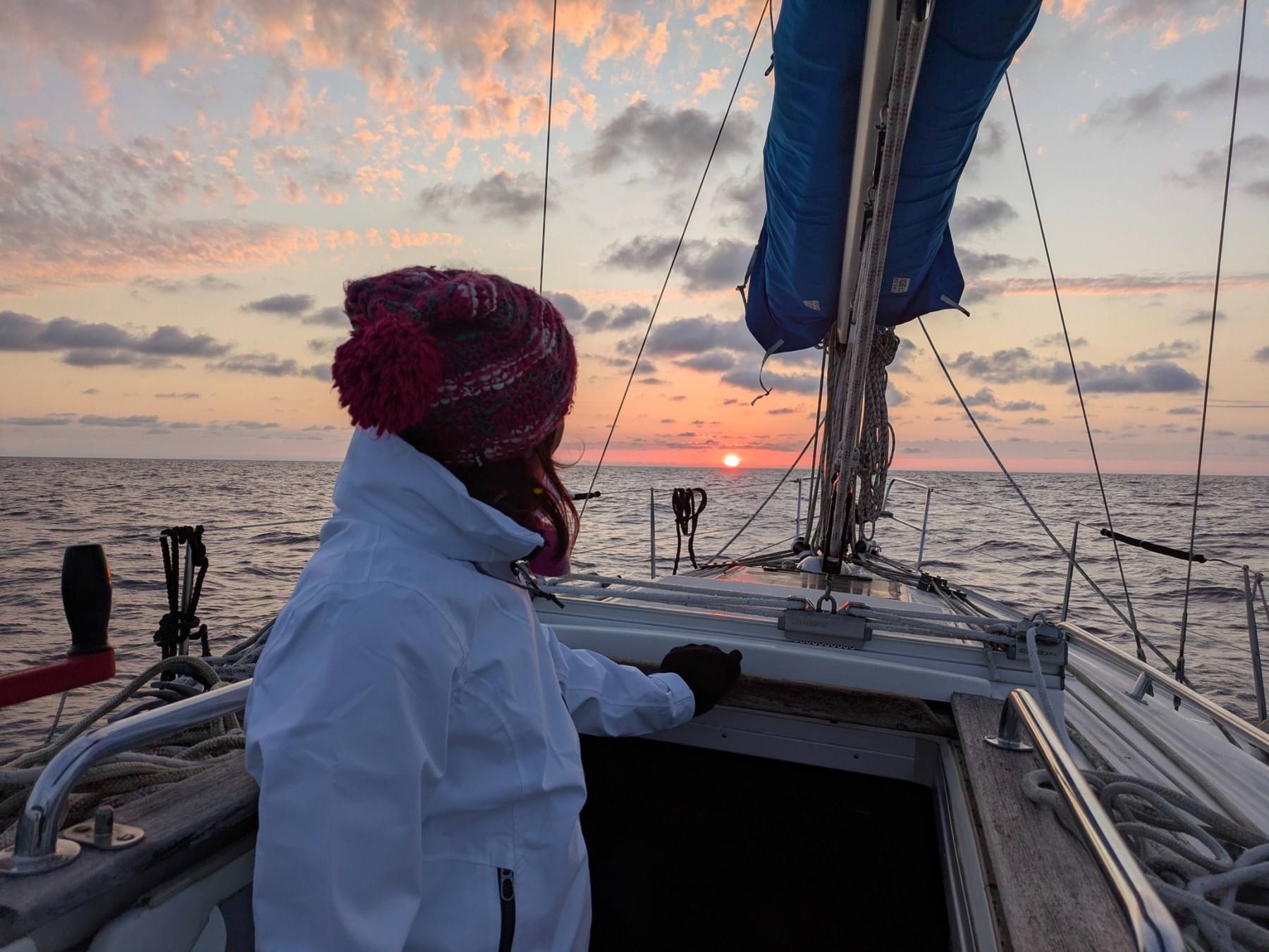 Sortie en voilier au coucher du soleil